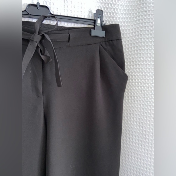 Women’s Belle Vere black cropped stretchy loose‎ fit trousers pants size 12 - Picture 2 of 11